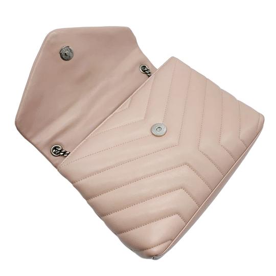 Saint Laurent Monogram Loulou Crossbody Small Monogram Chain Pink Leather Shoulder Bag