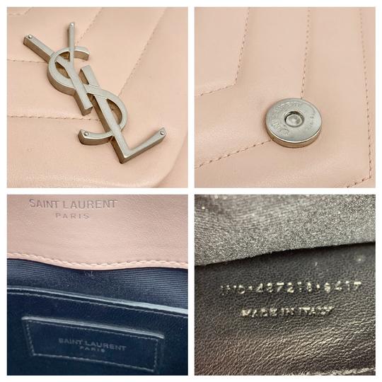 Saint Laurent Monogram Loulou Crossbody Small Monogram Chain Pink Leather Shoulder Bag