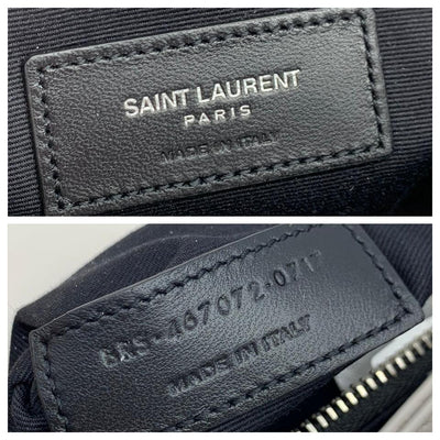 Saint Laurent Monogram Loulou Lou White Leather Cross Body Bag
