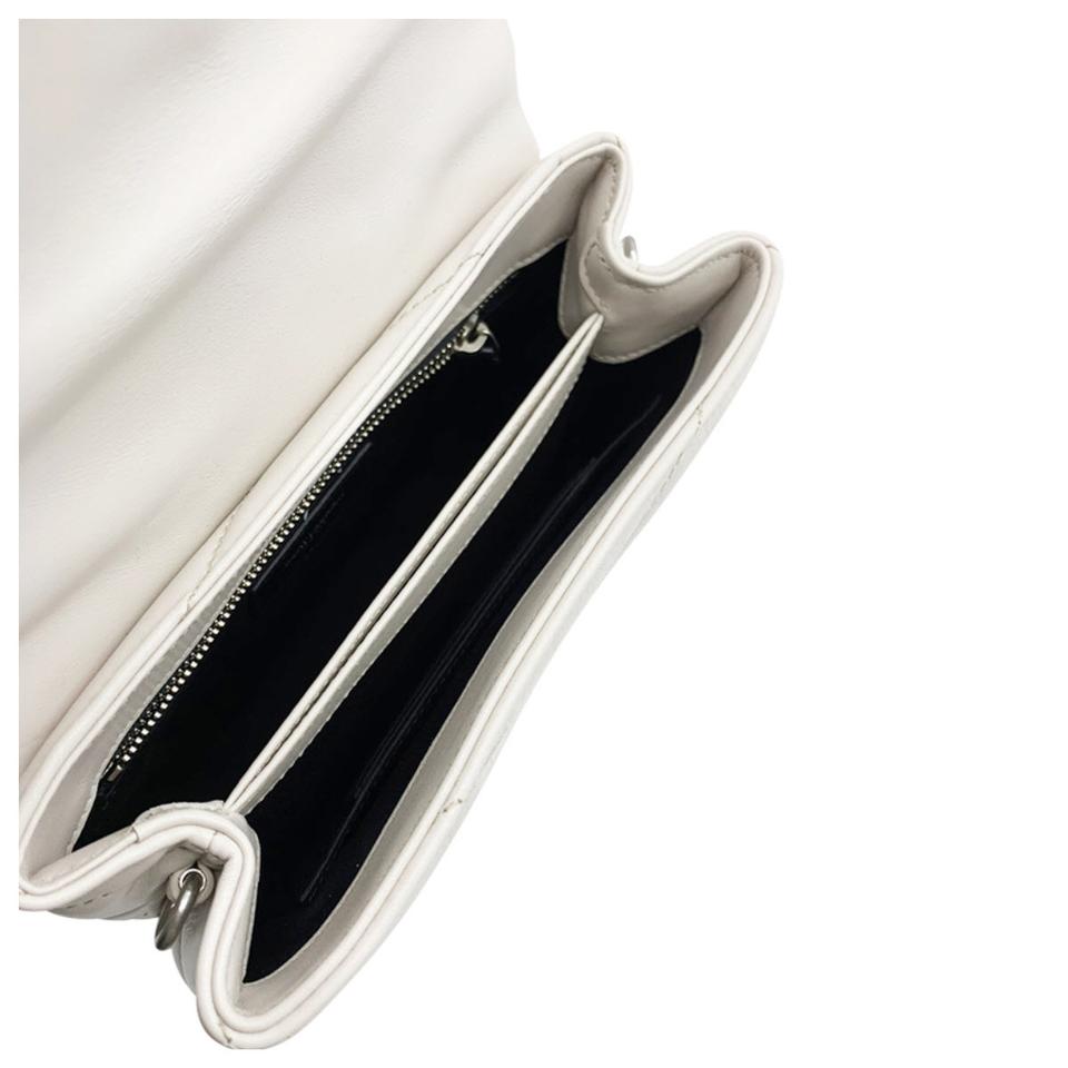 Saint Laurent Monogram Loulou Lou White Leather Cross Body Bag