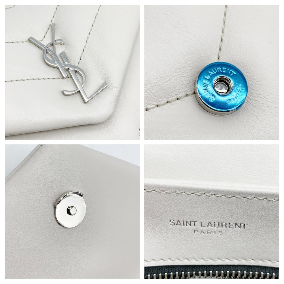 Saint Laurent Monogram Loulou Lou White Leather Cross Body Bag