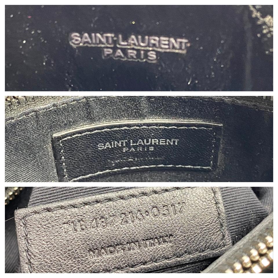 Saint Laurent Monogram Loulou Medium Black Patent Leather Shoulder Bag