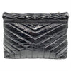 Saint Laurent Monogram Loulou Medium Black Patent Leather Shoulder Bag