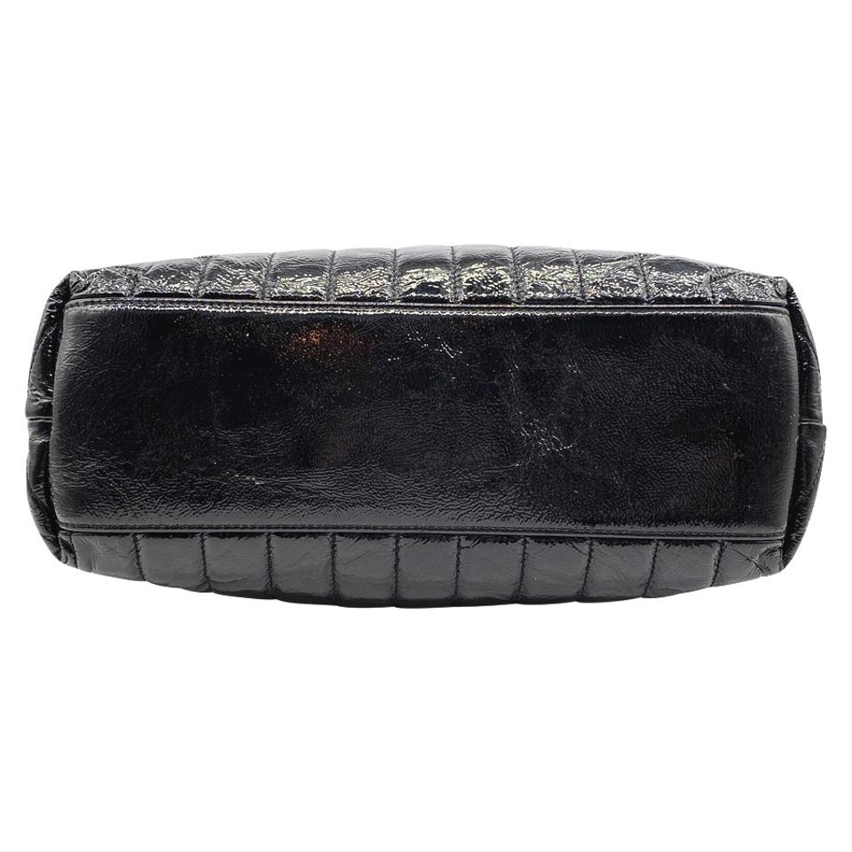 Saint Laurent Monogram Loulou Medium Black Patent Leather Shoulder Bag