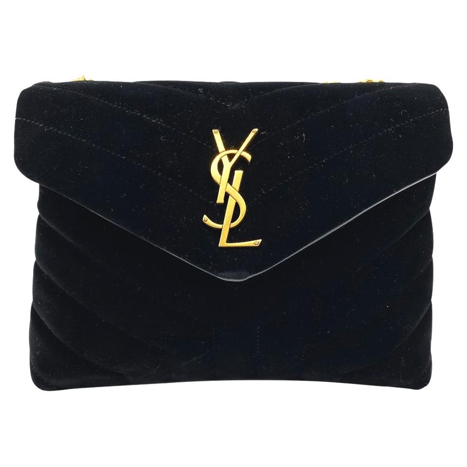 Chanel Classic Quilted Mini Square Flap Cc Logo Black Velvet Shoulder -  MyDesignerly