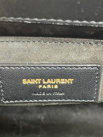 Saint Laurent Monogram Loulou Small Embossed Metallic Gold Leather Shoulder Bag