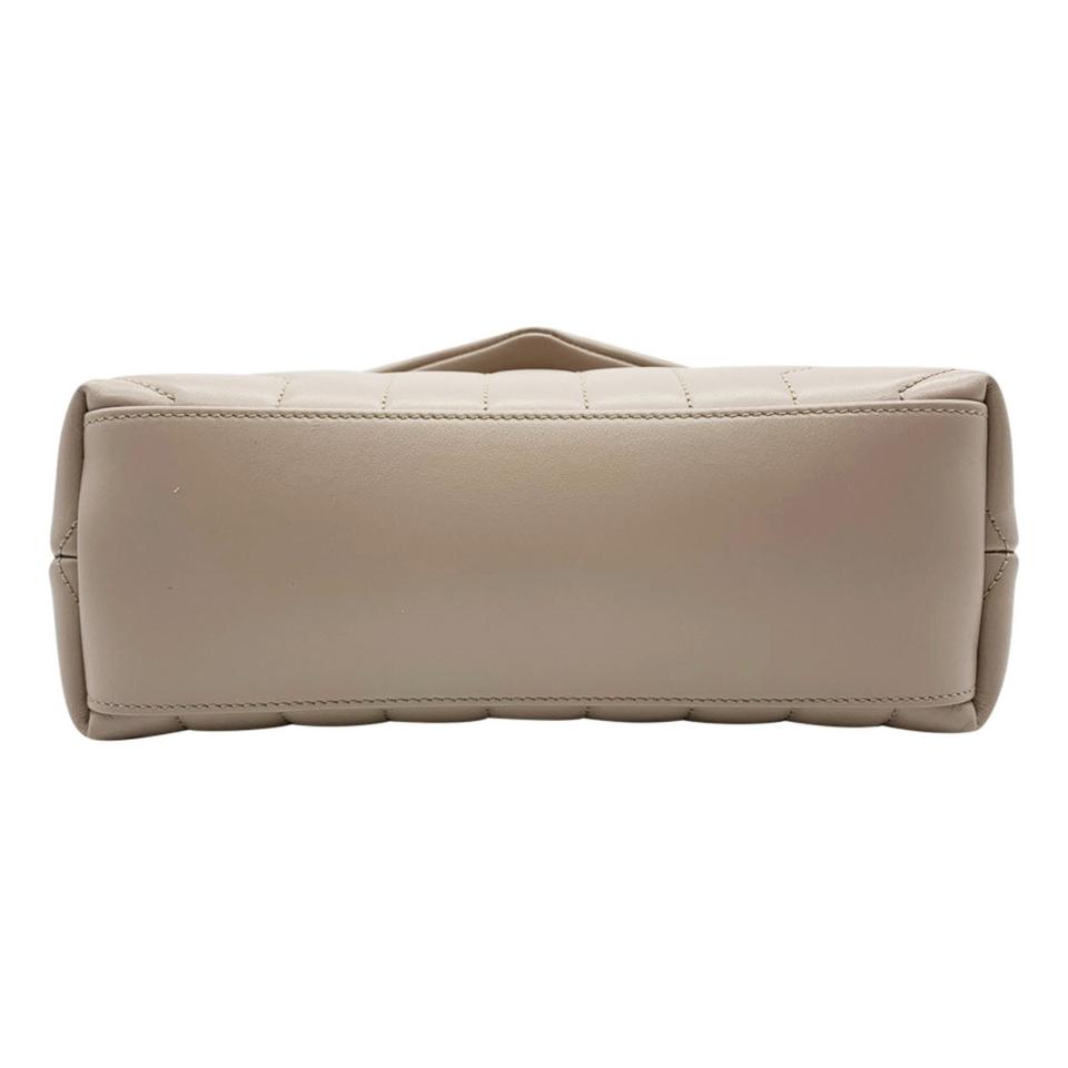 Saint Laurent Monogram Loulou Small Light Natural Beige Leather Shoulder Bag