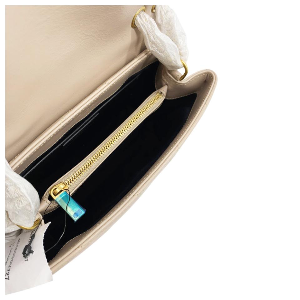 Saint Laurent Monogram Loulou Small Light Natural Beige Leather Shoulder Bag