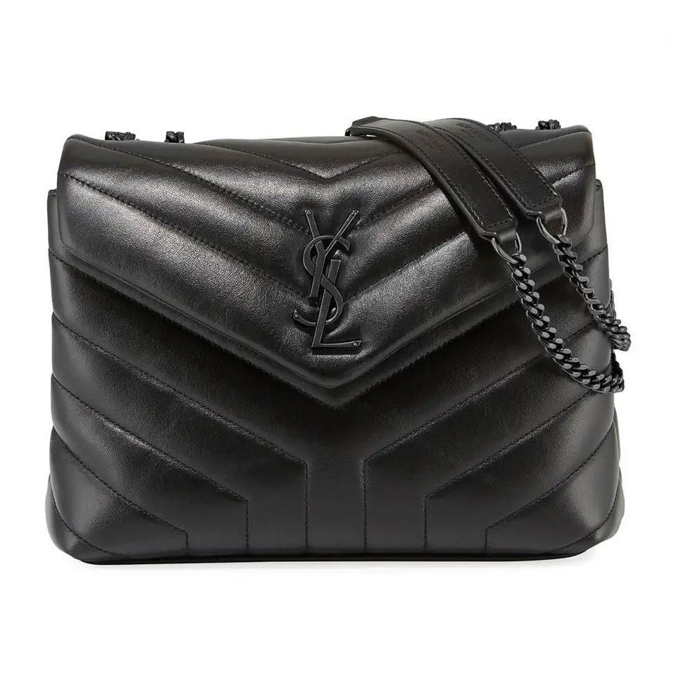 Saint Laurent Monogram Loulou Small Quilted Noir Black Leather Shoulder Bag
