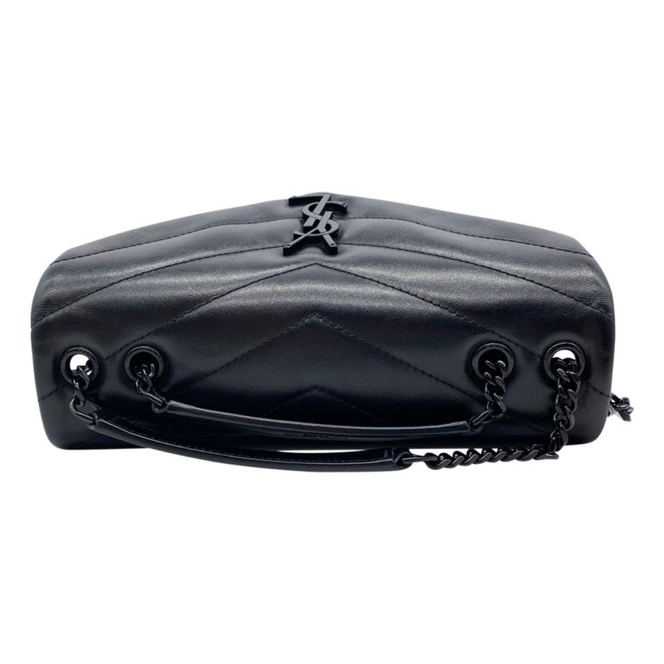 Saint Laurent Monogram Loulou Small Quilted Noir Black Leather Shoulder Bag