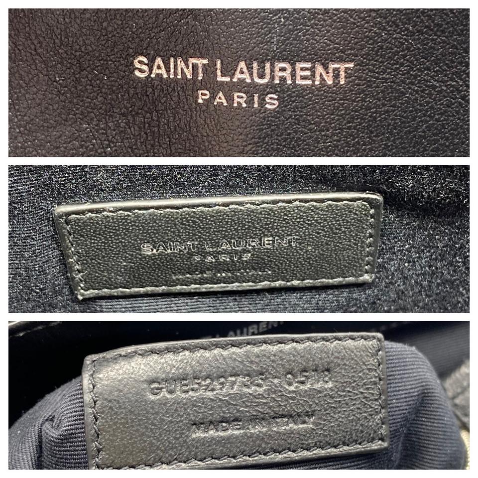 Saint Laurent Monogram Loulou Top Handle Black Leather Shoulder Bag