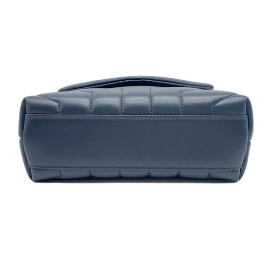 Saint Laurent Monogram Loulou Toy Monogram Dark Smog Grey Leather Shoulder Bag