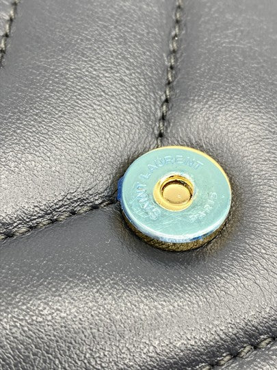 Saint Laurent Monogram Loulou Toy Monogram Dark Smog Grey Leather Shoulder Bag