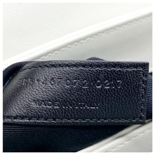 Saint Laurent Monogram Loulou Toy Monogram White Leather Cross Body Bag