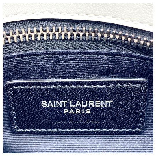 Saint Laurent Monogram Loulou Toy Monogram White Leather Cross Body Bag