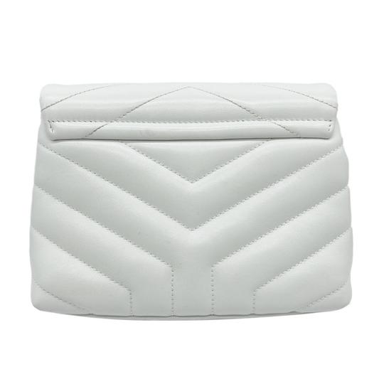 Saint Laurent Monogram Loulou Toy Monogram White Leather Cross Body Bag