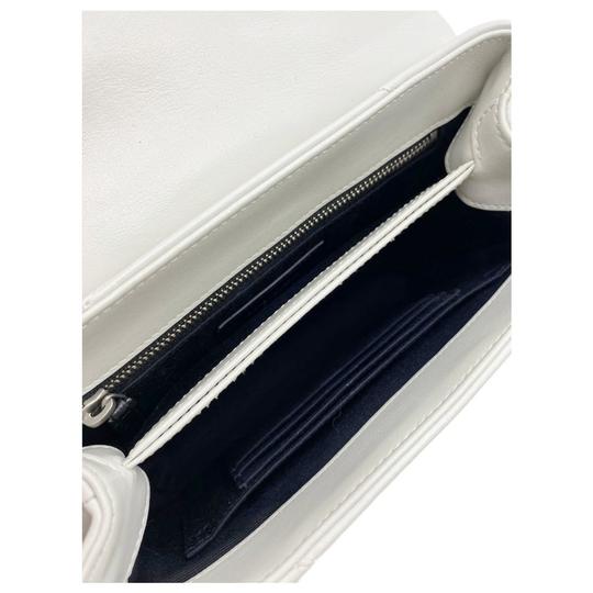 Saint Laurent Monogram Loulou Toy Monogram White Leather Cross Body Bag