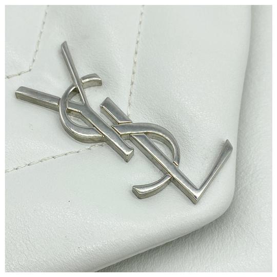 Saint Laurent Monogram Loulou Toy Monogram White Leather Cross Body Bag
