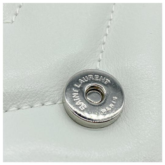 Saint Laurent Monogram Loulou Toy Monogram White Leather Cross Body Bag