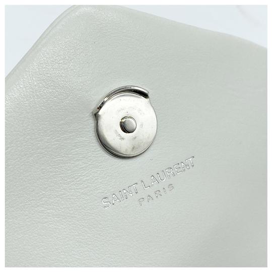 Saint Laurent Monogram Loulou Toy Monogram White Leather Cross Body Bag