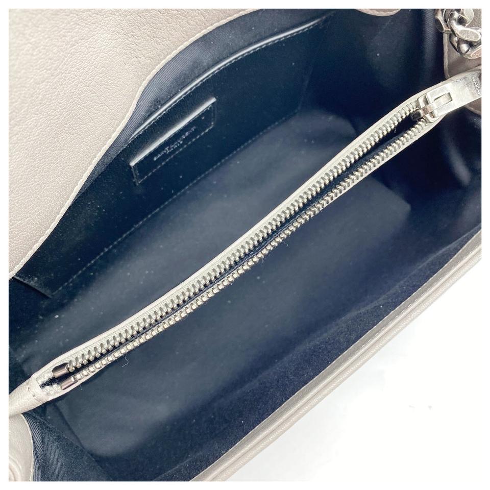 Saint Laurent Monogram Medium West Hollywood Grey Leather Shoulder Bag