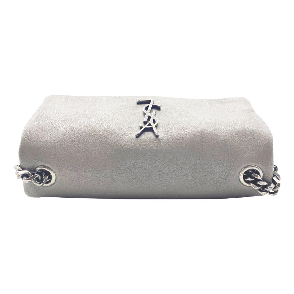 Saint Laurent Monogram Medium West Hollywood Grey Leather Shoulder Bag