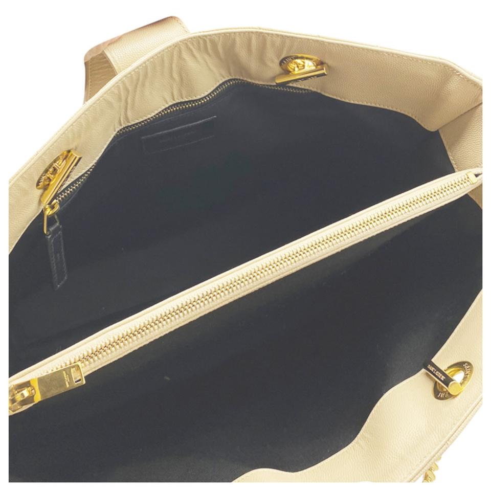 Saint Laurent Grain De Poudre Matelasse Chevron Large Monogram Satchel -  Shoulder Bags, Handbags