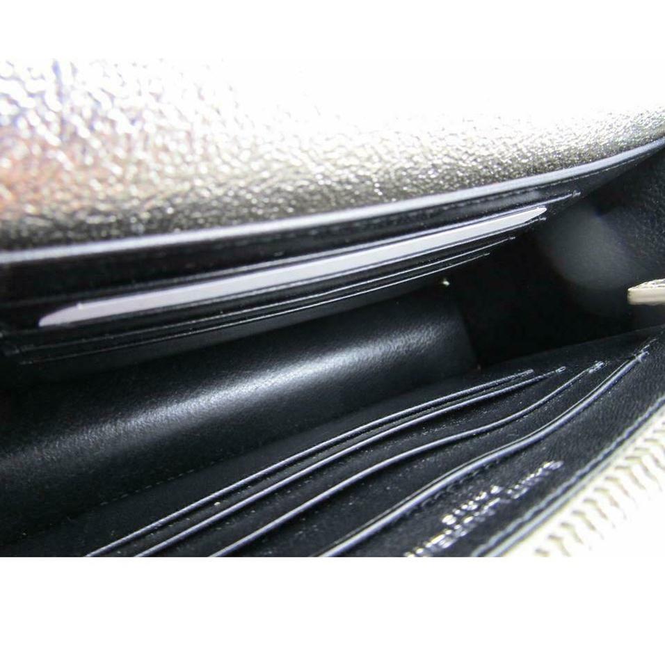 Saint Laurent Monogram Sunset Metallized Metallic Gold Leather Cross Body Bag