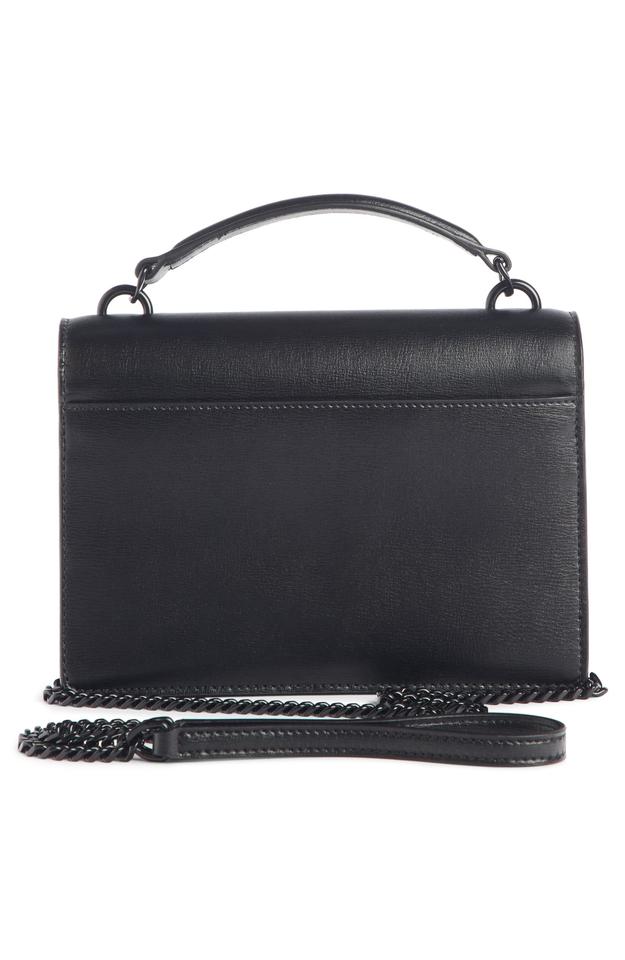 Saint Laurent Monogram Sunset Top Handle Wallet On A Chain Black Leather Noir Crossbody