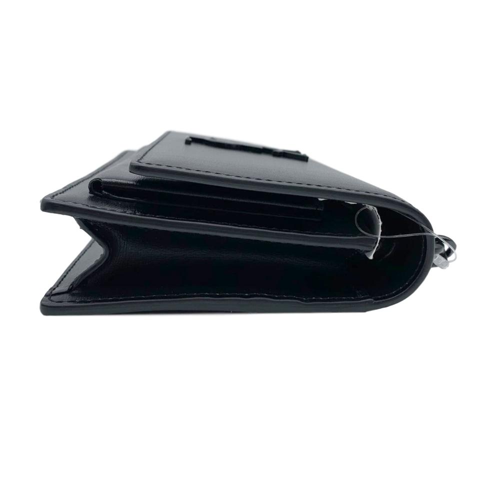 Saint Laurent Monogram Sunset Top Handle Wallet On A Chain Black Leather Noir Crossbody