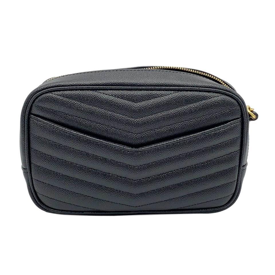 Saint Laurent Monogram Ysl Camera Black Leather Cross Body Bag