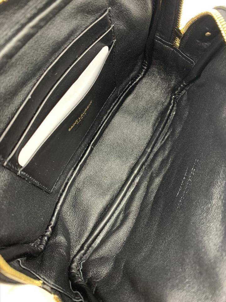 Saint Laurent Monogram Ysl Camera Black Leather Cross Body Bag