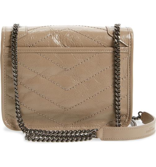 Saint Laurent Niki Beige Leather Cross Body Bag