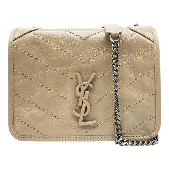 Saint Laurent Niki Beige Leather Cross Body Bag