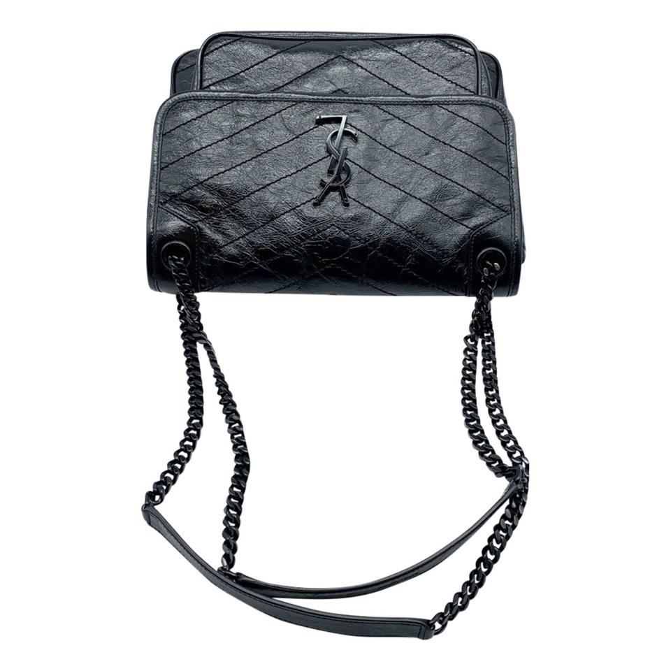 Saint Laurent Niki Medium Black Leather Shoulder Bag