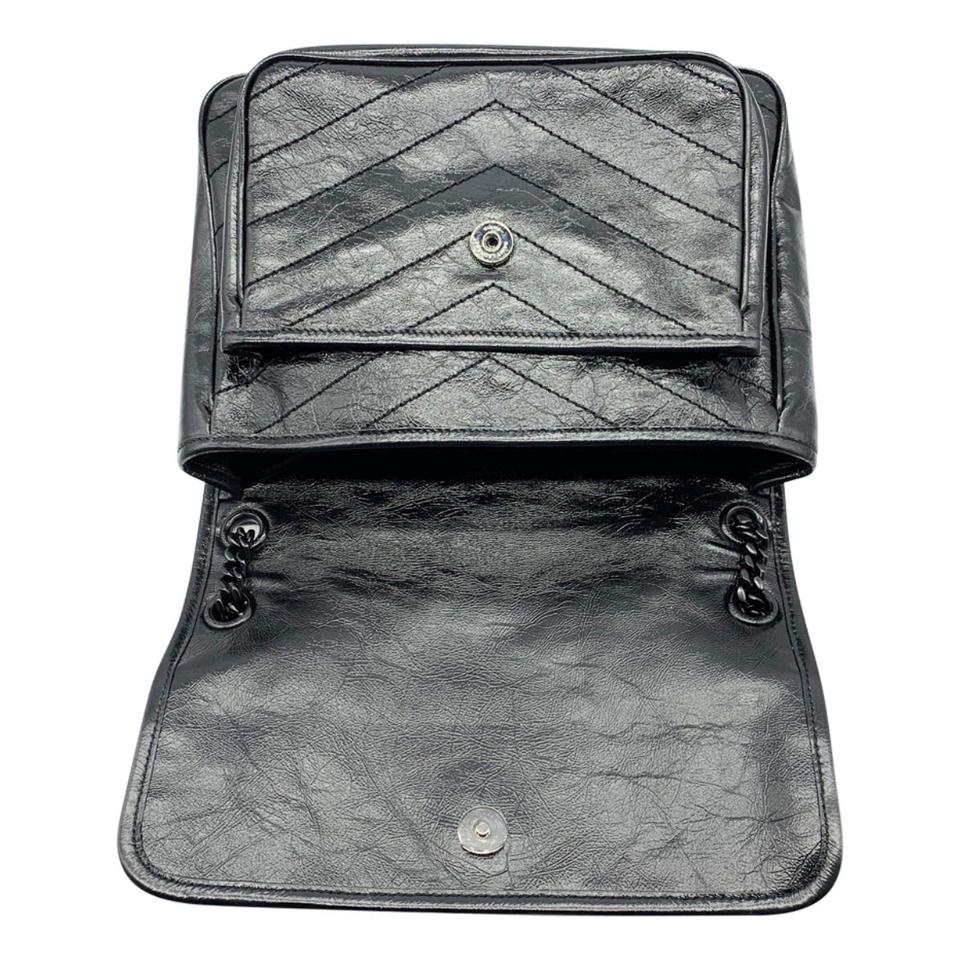 Saint Laurent Niki Medium Black Leather Shoulder Bag