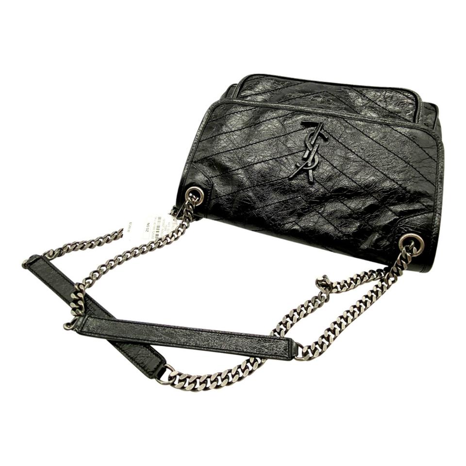 Saint Laurent Niki Medium Noir Black Leather Shoulder Bag