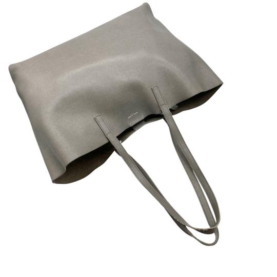 Saint Laurent Shopping Shoulder Bag Monogram with Pouch Grey Leather Tote