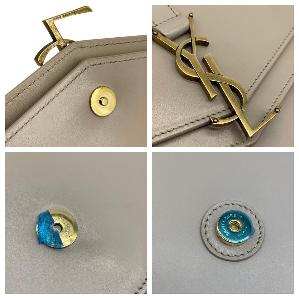 Saint Laurent Sulpice Medium Monogram Light Natural Beige Leather Shoulder Bag