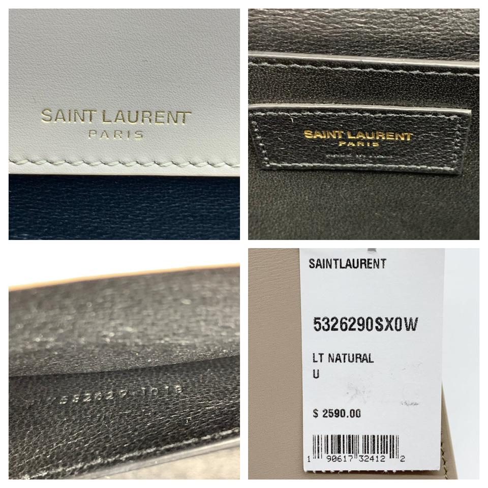 Saint Laurent Sulpice Medium Monogram Light Natural Beige Leather Shoulder Bag