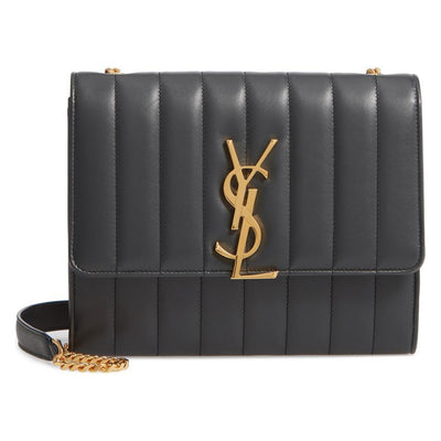 Saint Laurent Vicky Small Wallet On A Chain Black Leather Shoulder Bag