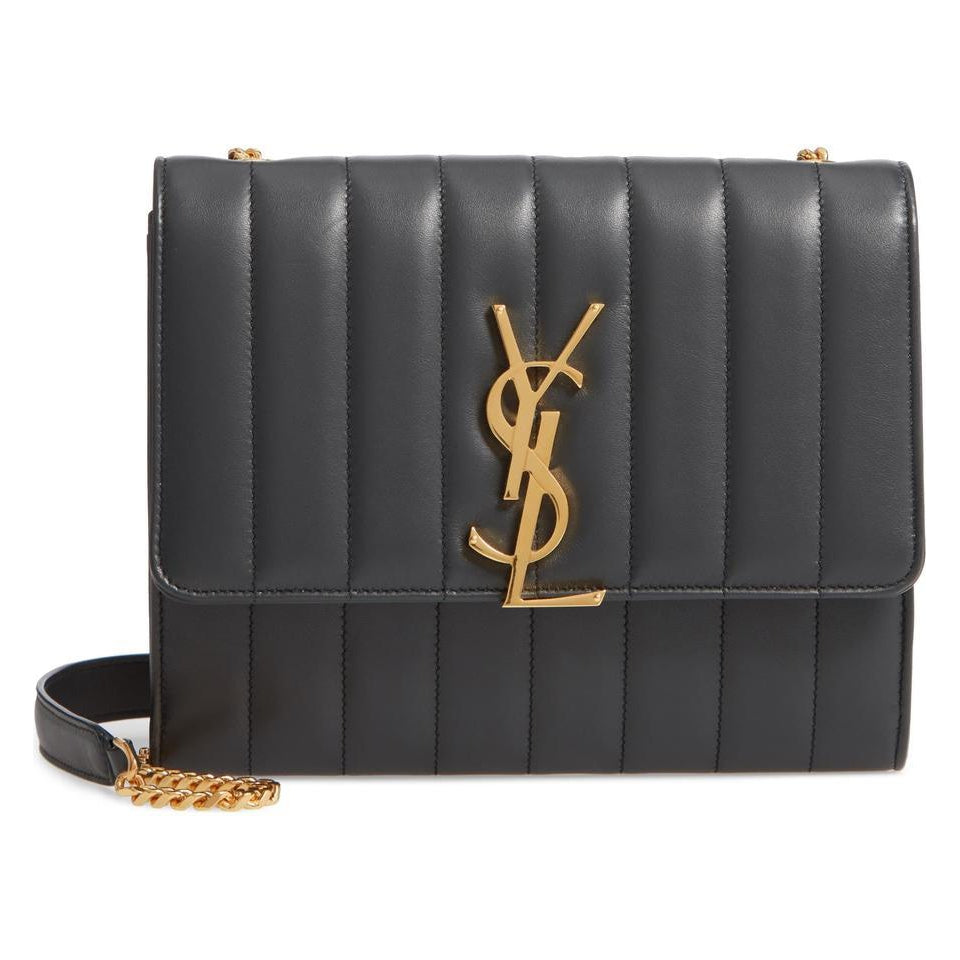 Saint Laurent Small Vicky Chain Bag in Dark Vintage Olive