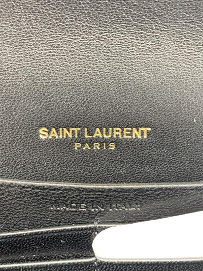 Saint Laurent Vicky Small Wallet On A Chain Black Leather Shoulder Bag