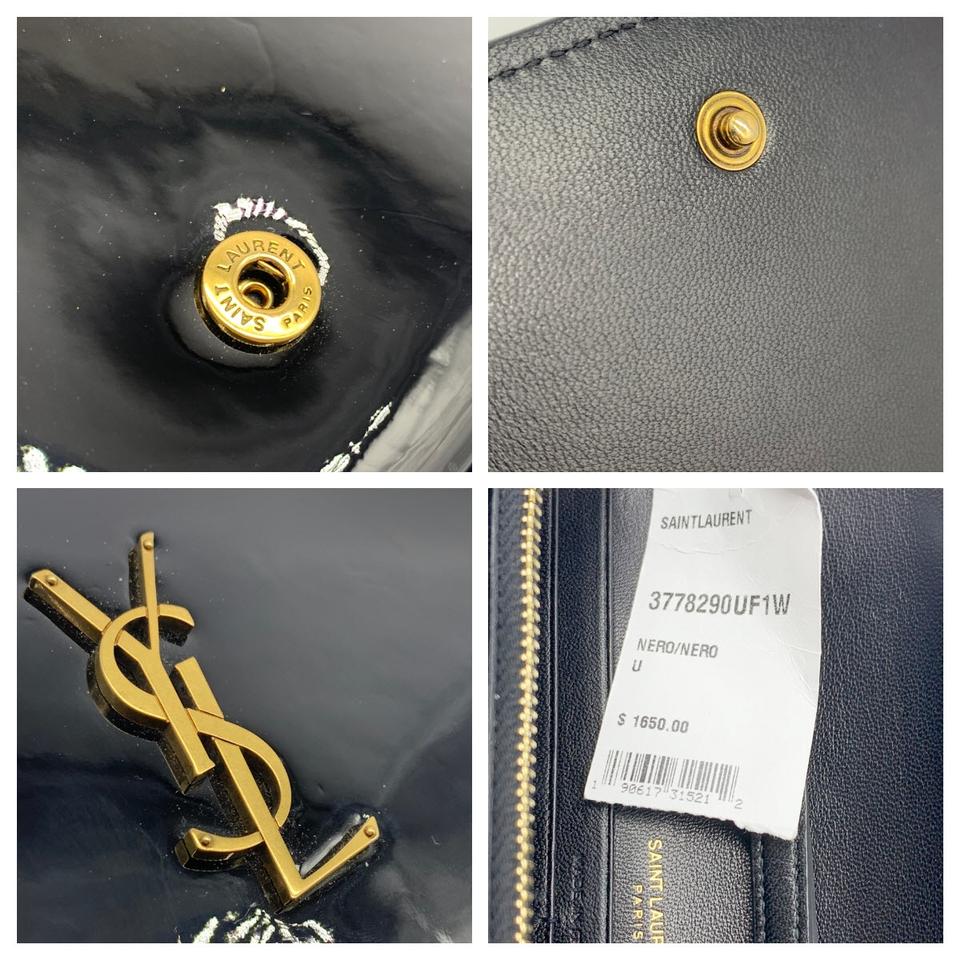 Saint Laurent Wallet on Chain Monogram Kate Monogram Ysl Black Patent Leather Shoulder Bag