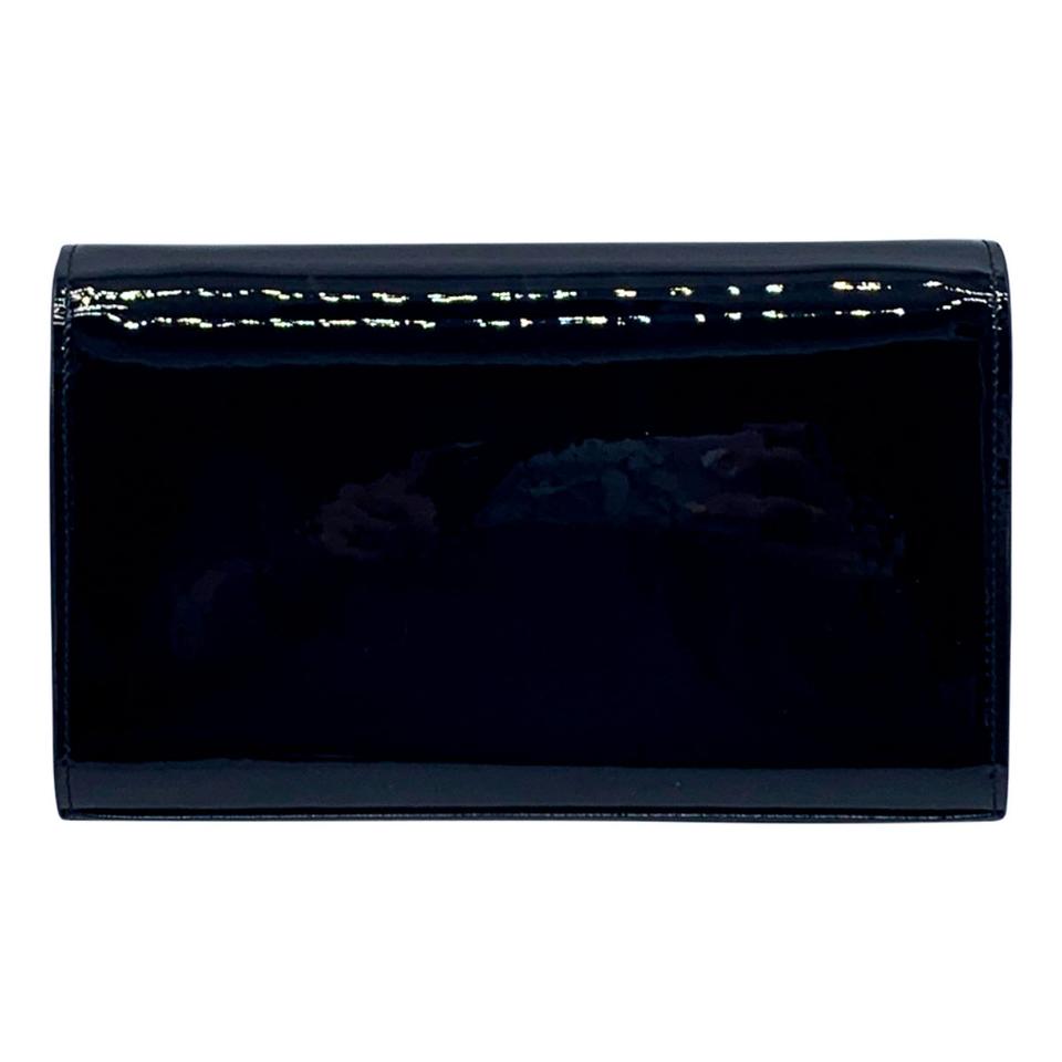 Saint Laurent Wallet on Chain Monogram Kate Monogram Ysl Black Patent Leather Shoulder Bag