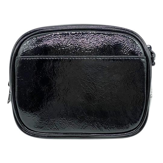 Saint Laurent Lou Camera Monogram Blogger Sequin Patent Black Leather Shoulder Bag