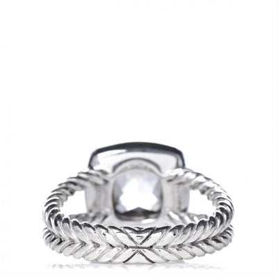David Yurman Silver Sterling Diamond Prasiolite Albion Ring