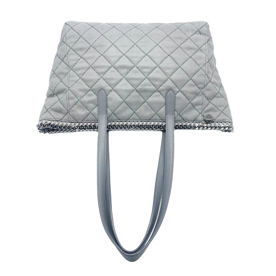 Stella McCartney Falabella East West Quilted Tote Light Grey Shopper