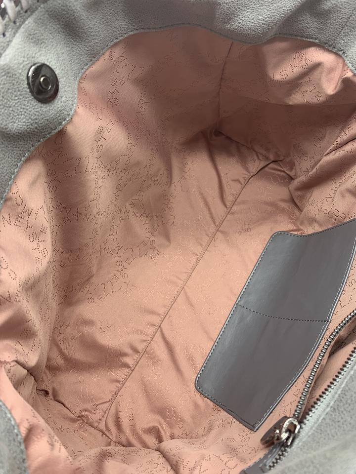 Stella McCartney Falabella East West Quilted Tote Light Grey Shopper