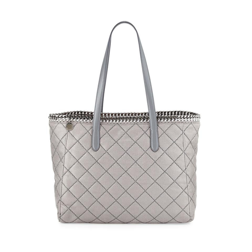 Stella McCartney Falabella East West Quilted Tote Light Grey Shopper